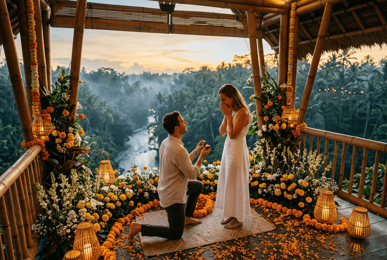 Marriage Proposal in Bali — exclusive private setting and panoramic vista