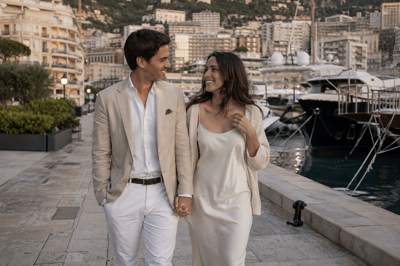 Yacht Proposal in Monaco — bespoke floral styling, champagne celebration, and romantic detail