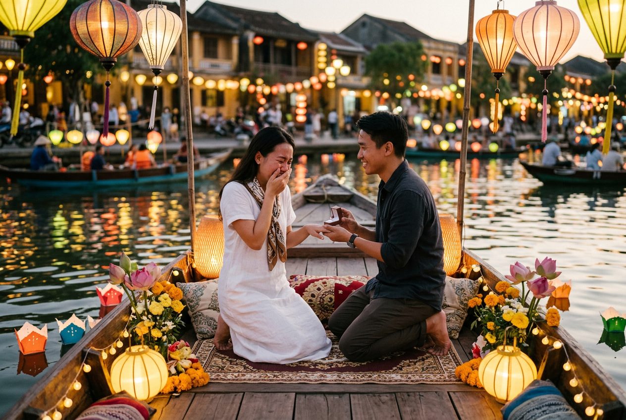 Hoi An lantern night — a proposal scenario we plan in Da Nang