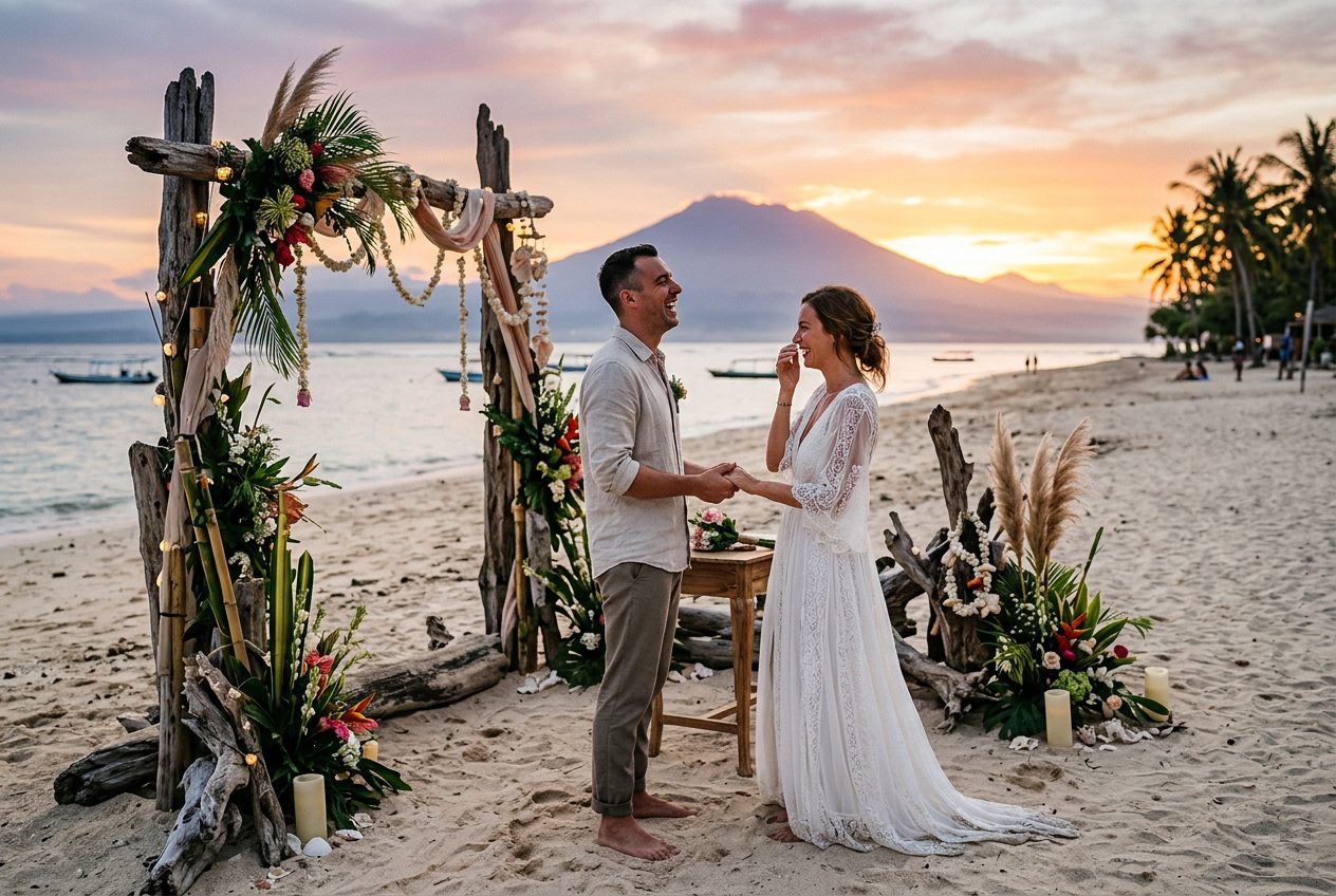 Gili Meno sunset beach — a proposal scenario we plan in Gili Islands