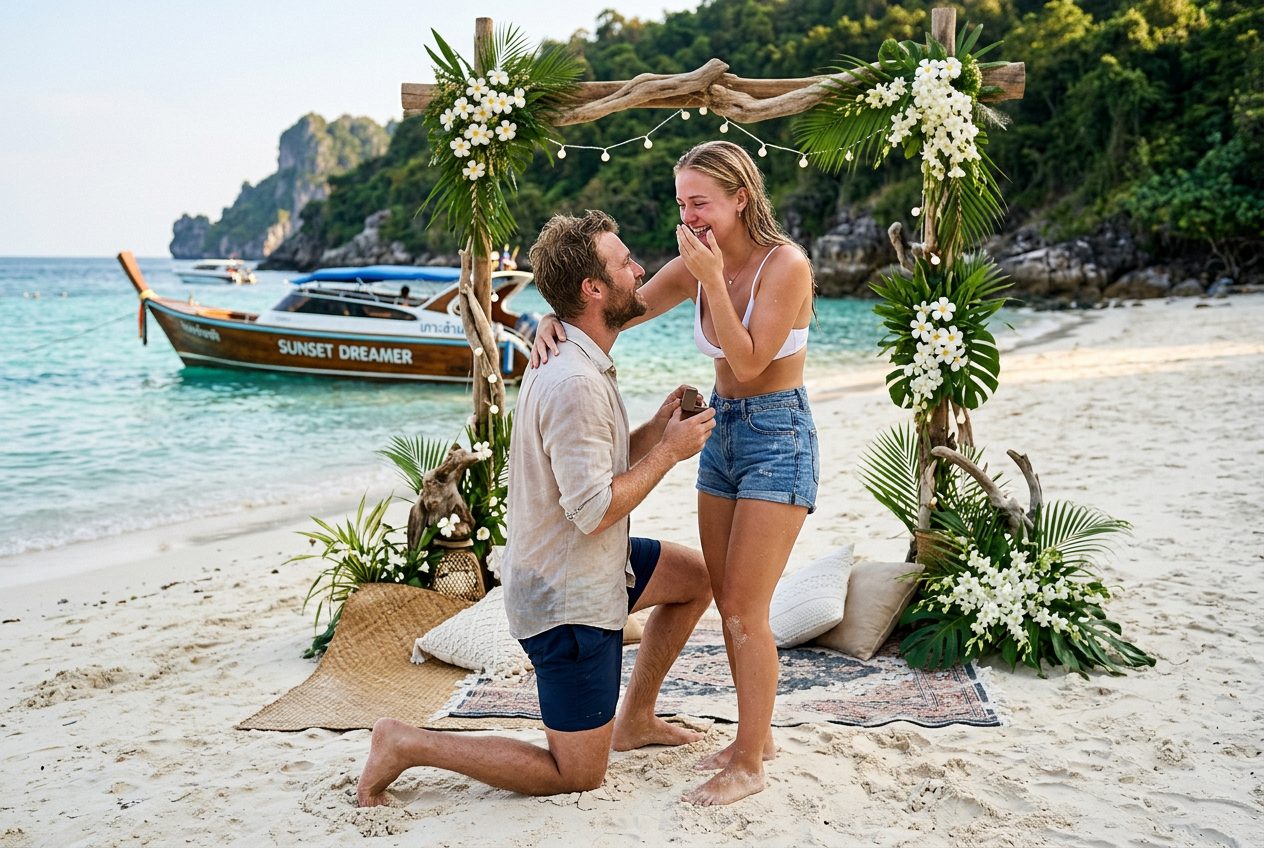 Koh Larn island day — a proposal scenario we plan in Pattaya