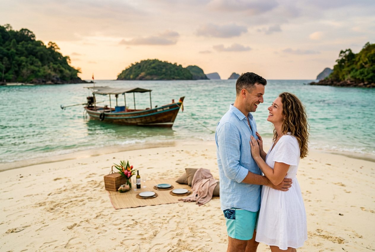 Private sandbar, An Thoi islands — a proposal scenario we plan in Phu Quoc